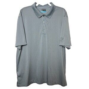 2/$30 PGA Tour Short Sleeve Polo Shirt Mens XL Gray Golf Athleisure Preppy
